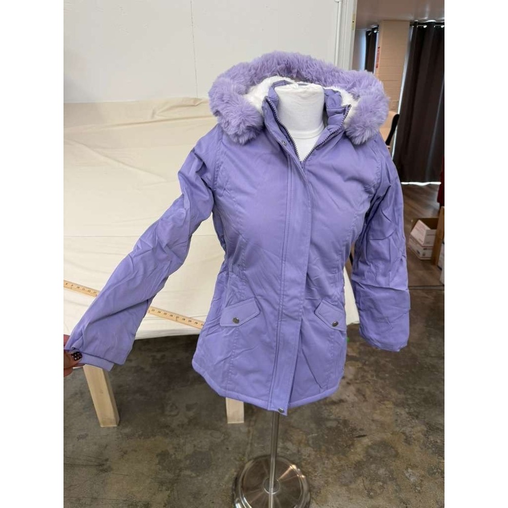 NWT Lavender Faux Fur Lined Winter Parka Jacket | Hooded Coat | Youth 11/12